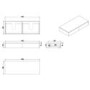 1200mm Oak Wood Effect Wall Hung Countertop Vanity Unit with Curved Square Basin - Lugo