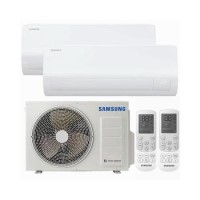 Samsung Luzon A+++ Smart Multi-Split 9000 + 12000 BTU Wall Mounted Air Conditioner with Heat Pump and Full Installation Included