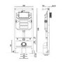 Concealed Cistern 1180mm Wall Hung Toilet Frame with Flush Plate in Brushed Bronze - Live Your Colour