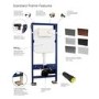 1180mm Wall Hung Toilet Frame & Satin Dual Flush Plate with Concealed Cistern - Live Your Colour