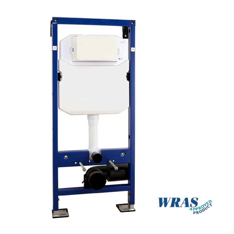 1180mm Wall Hung Toilet Frame & Satin Dual Flush Plate with Concealed Cistern - Live Your Colour