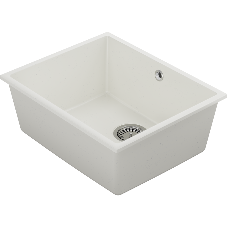 Single Bowl Undermount White Granite Composite Kitchen Sink - Enza Madison