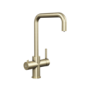 Brass 3 in 1 Instant Boiling Water Kitchen Tap & Black Undermount Workstation Sink with Accessories Set - Mae