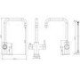 Brass 3 in 1 Instant Boiling Water Kitchen Tap & Black Undermount Workstation Sink with Accessories Set - Mae