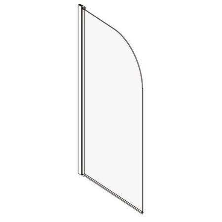 Matt White Single Ended Shower Bath with Front Panel & Matt Black Screen 1700 x 700mm - Malden