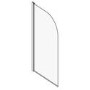 Matt White Single Ended Shower Bath with Front Panel & Matt Black Screen 1700 x 700mm - Malden