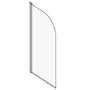 Matt White Single Ended Shower Bath with Front Panel & Chrome Screen 1700 x 700mm - Malden