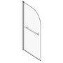 Matt White Single Ended Shower Bath with Front Panel & Chrome Screen with Towel Rail 1700 x 700mm - Malden