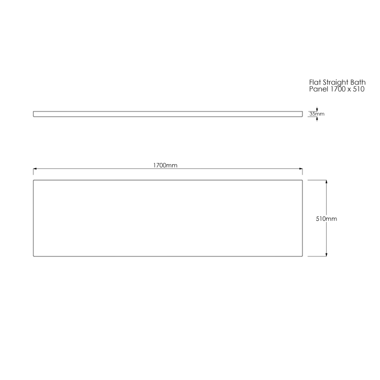 Matt White Single Ended Shower Bath with Front Panel & Brushed Brass Screen 1700 x 700mm - Malden