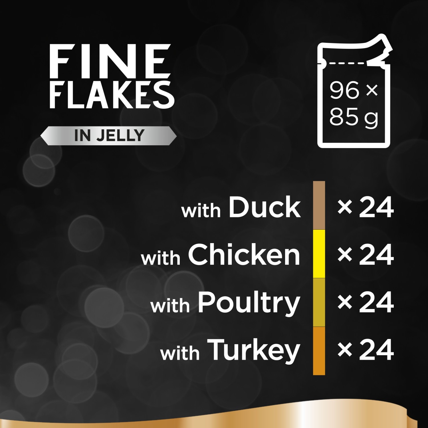 96 x 85g Sheba Fine Flakes Adult Wet Cat Food Pouches Mixed Poultry in Jelly