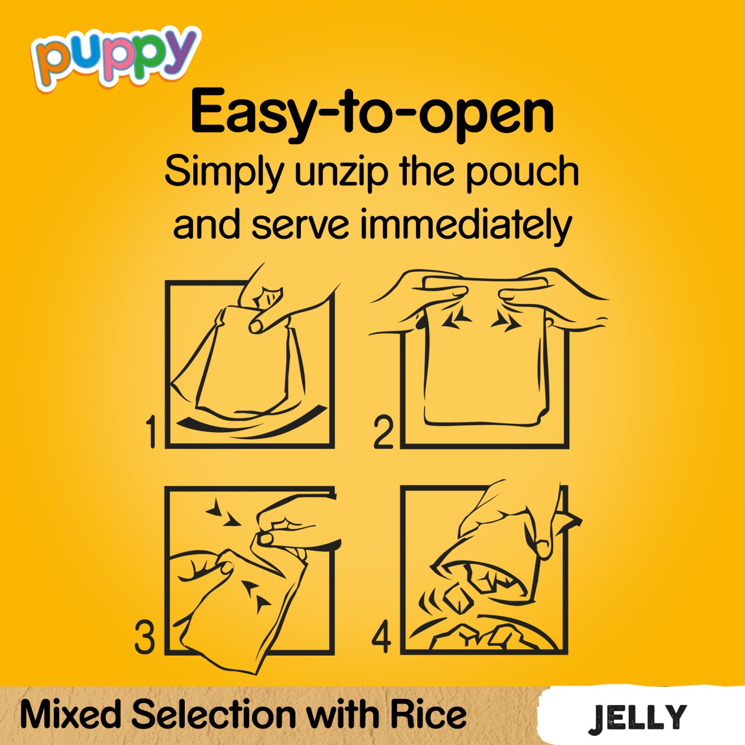 96 x 100g Pedigree Puppy Junior Wet Dog Food Pouches Mixed Selection In Jelly