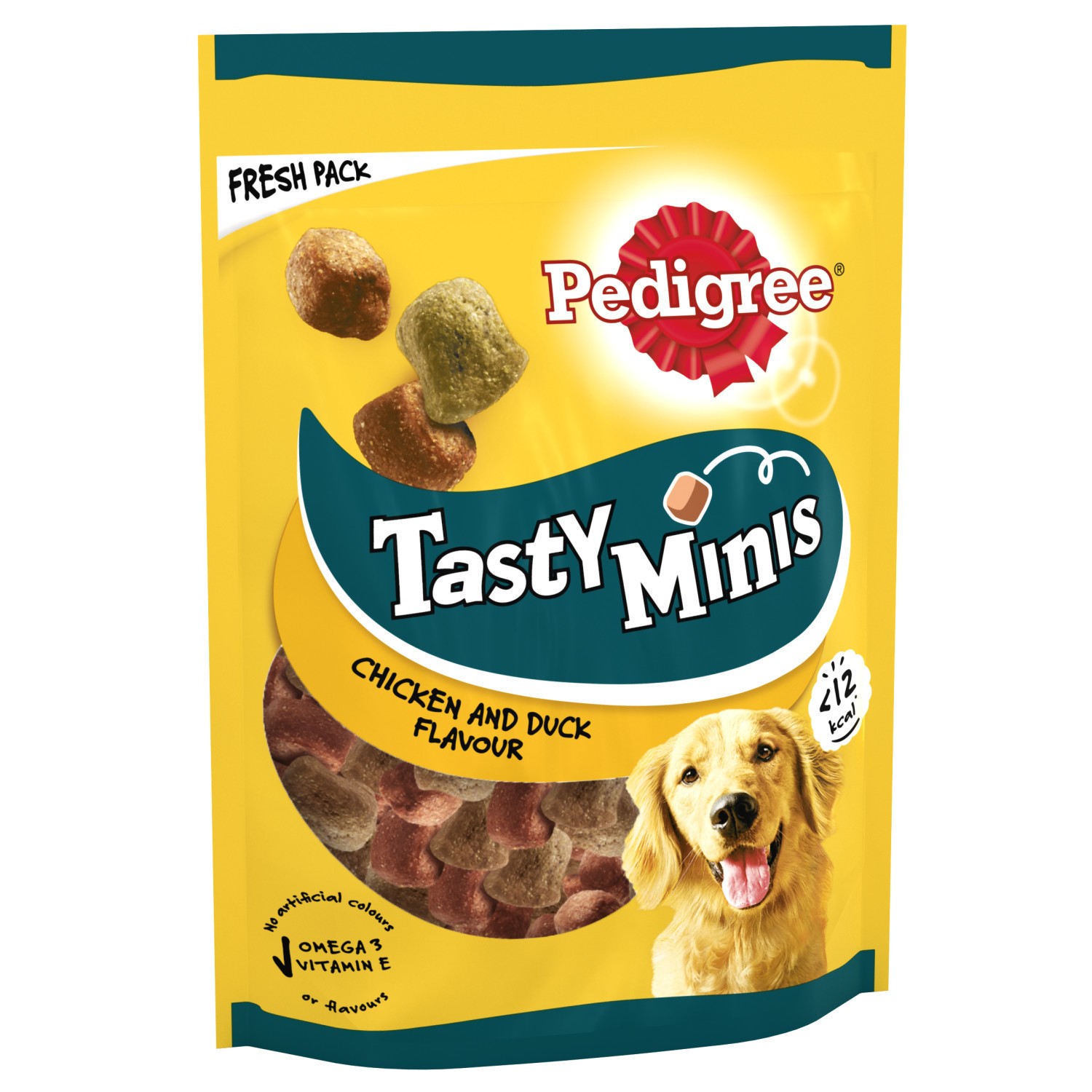 16 x 130g Pedigree Tasty Minis Dog Treats Chewy Cubes Chicken & Duck Tasty Bites