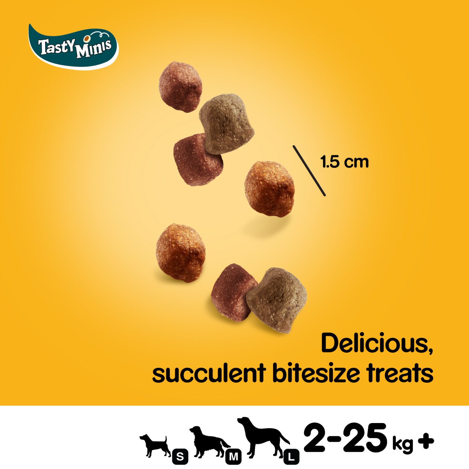 16 x 130g Pedigree Tasty Minis Dog Treats Chewy Cubes Chicken & Duck Tasty Bites