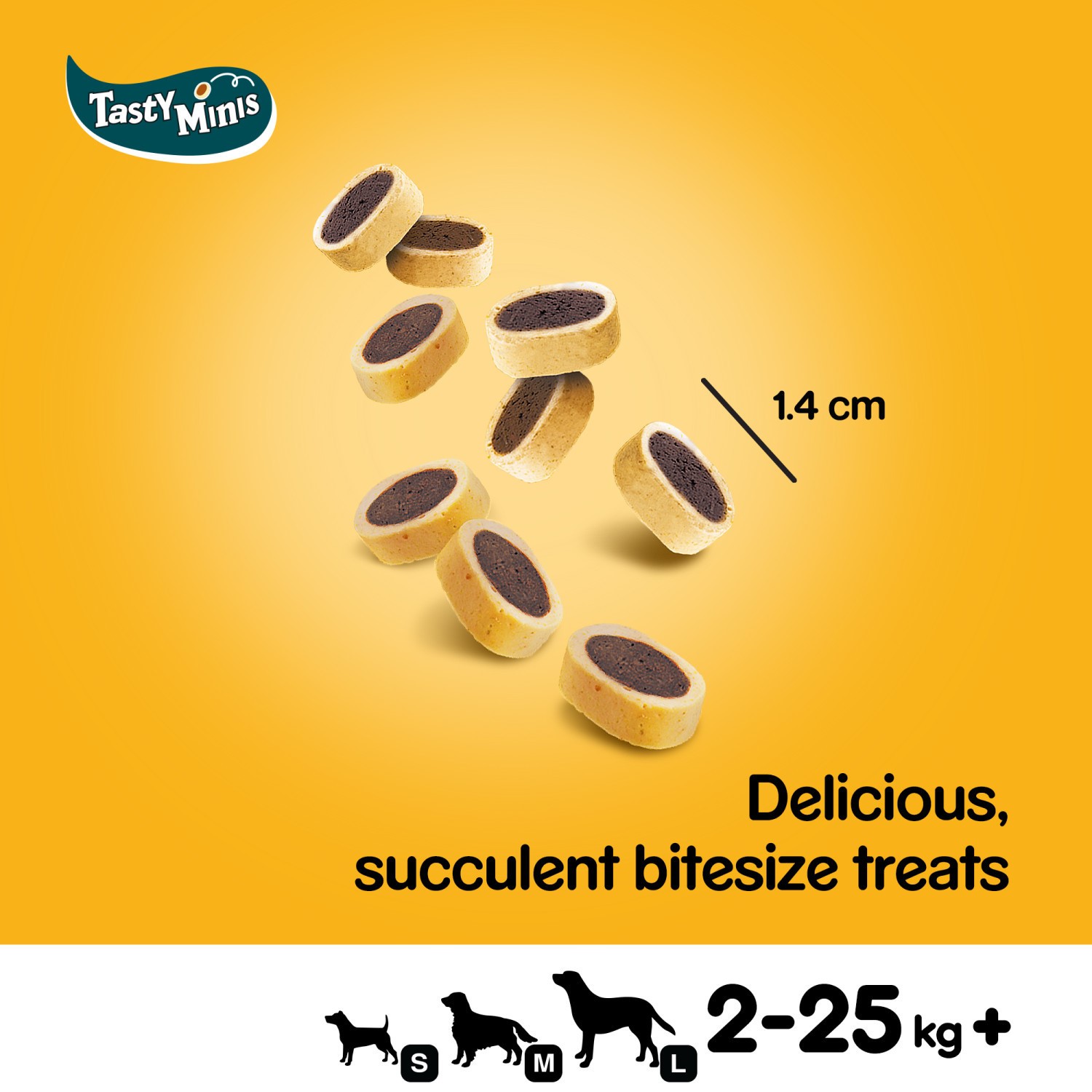 16 x 140g Pedigree Tasty Bites Minis Dog Treats Cheesy Nibbles Cheese & Beef