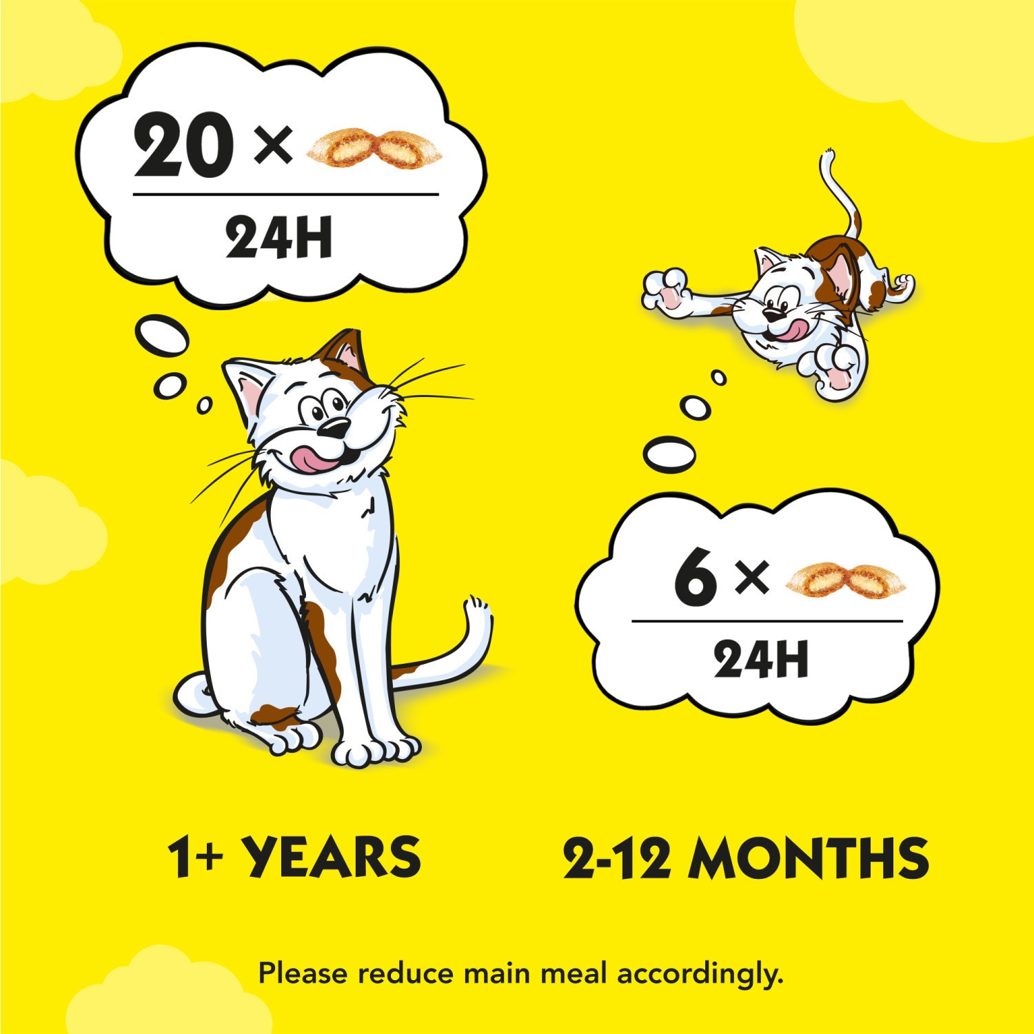 2 x 350g Dreamies Cat Treats Mixed Variety Pack Chicken and Cheese Tubs 700g