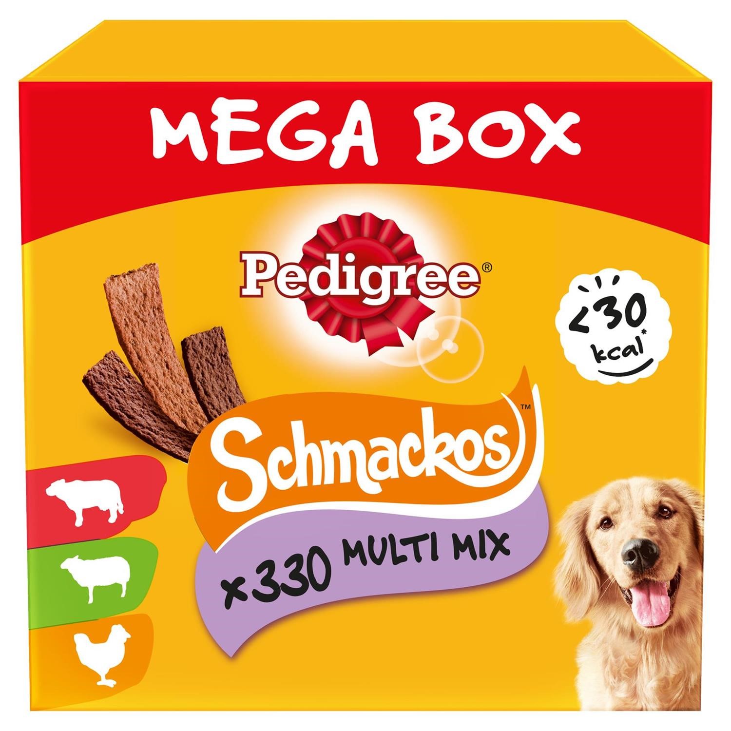 330 Pedigree Schmackos Mixed Meaty Variety Dog Treats Mega Box 790g Dog Chews