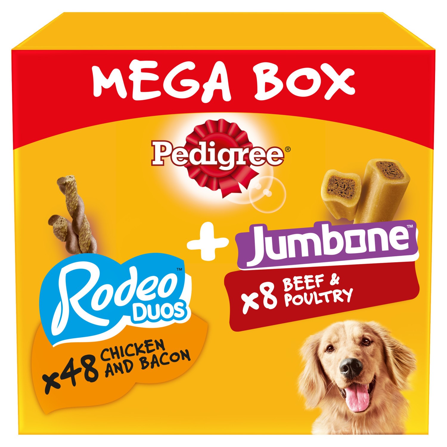 2 x Pedigree Rodeo Duos and Jumbone Mixed Dog Treats Mega Boxes 2 x 780g Gift