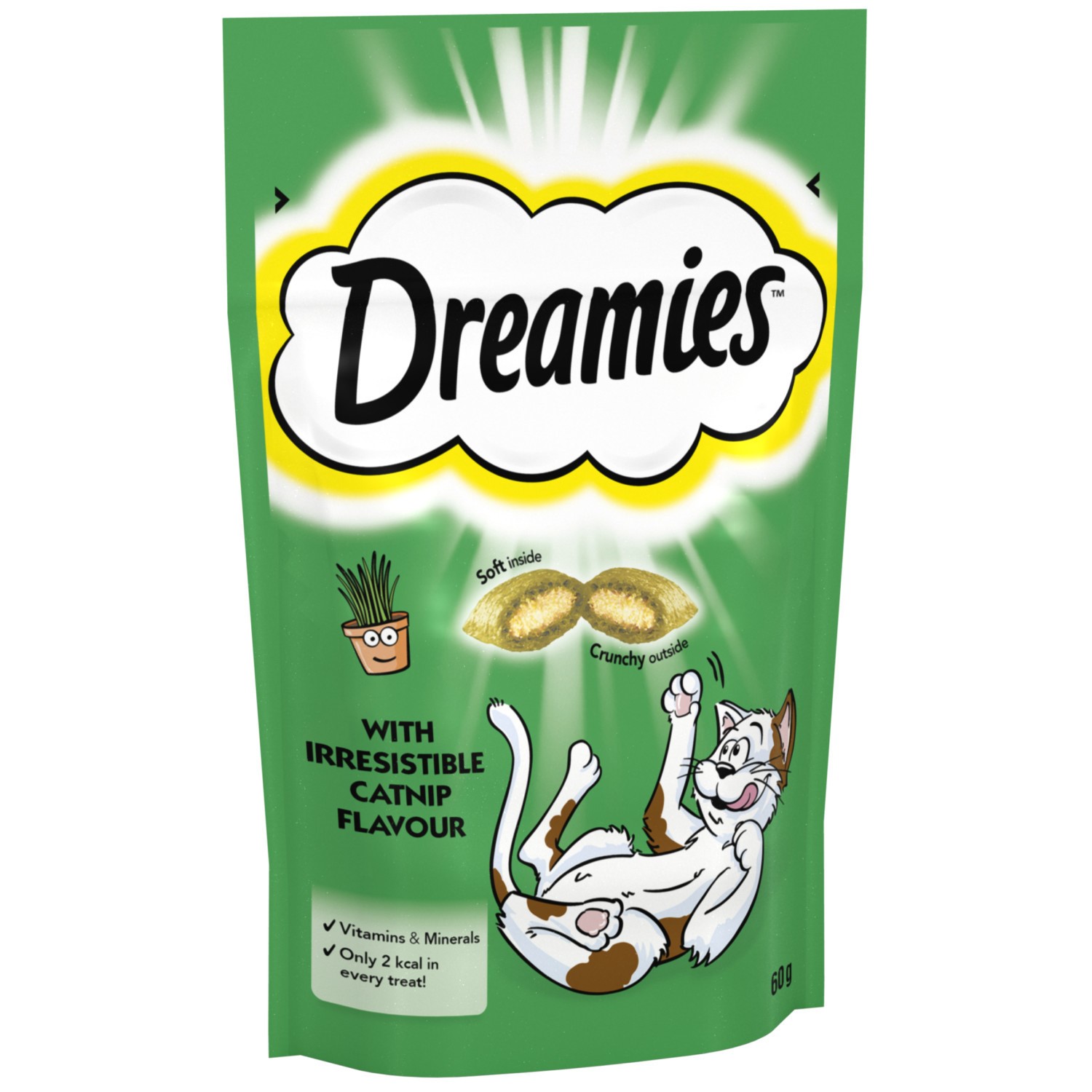 16 x 60g Dreamies Catnip Cat Treats with Vitamins & Minerals Cat Biscuits 960g
