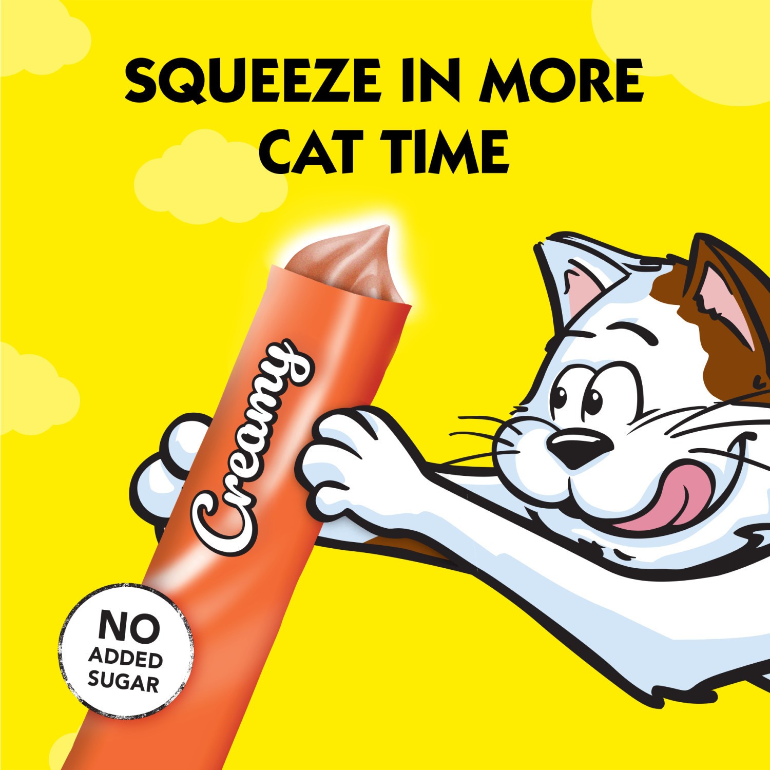 14 x 40g Dreamies Creamy Cat Treats with Chicken & Salmon