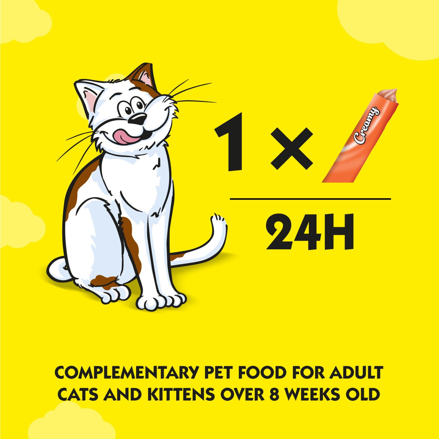 14 x 40g Dreamies Creamy Cat Treats with Chicken & Salmon