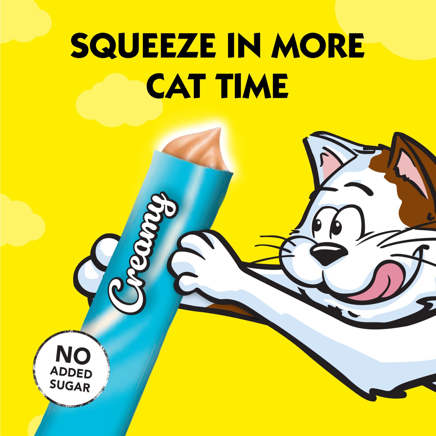 44 x 10g Dreamies Creamy Adult Cat & Kitten Treats Scrumptious Salmon 11x40g