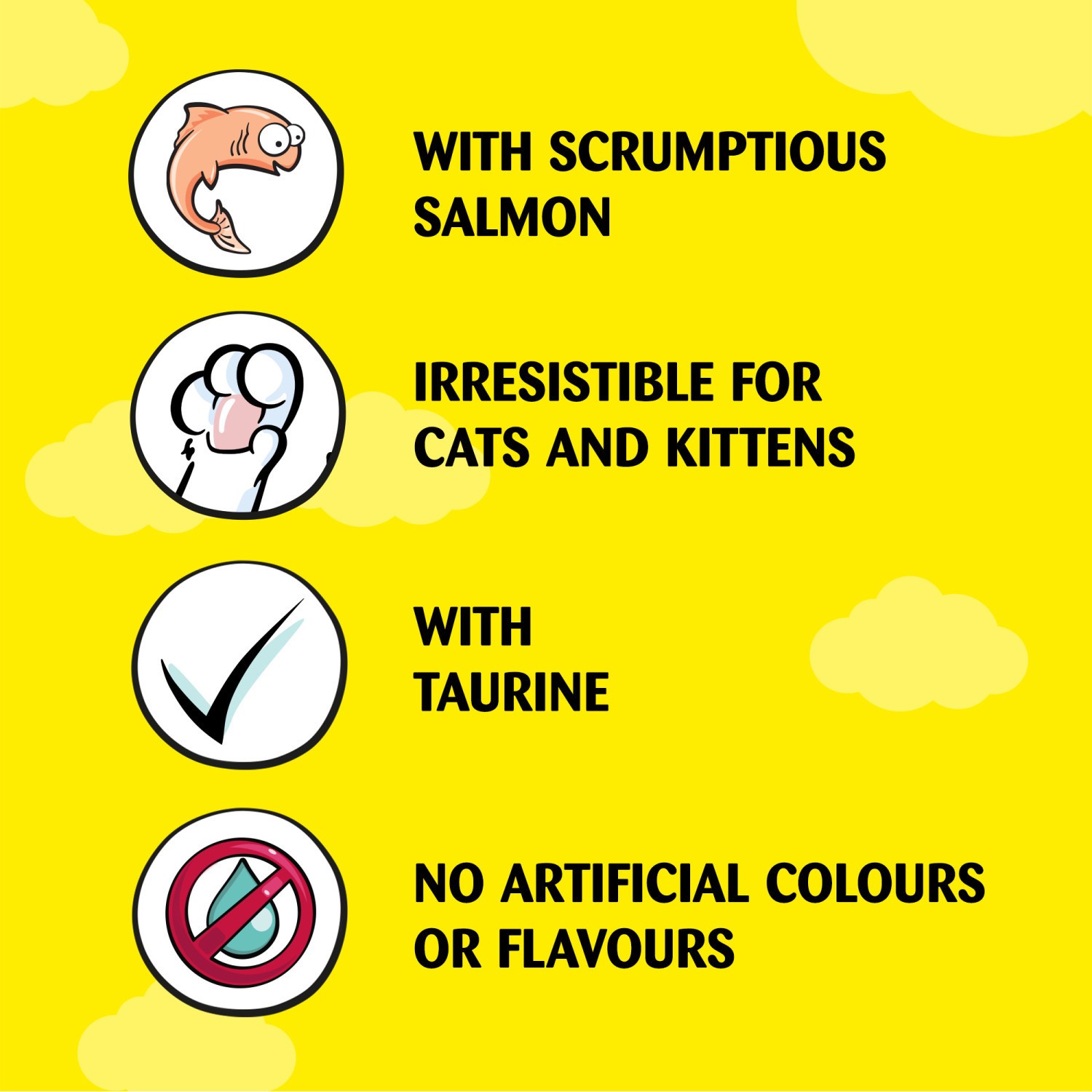 44 x 10g Dreamies Creamy Adult Cat & Kitten Treats Scrumptious Salmon 11x40g