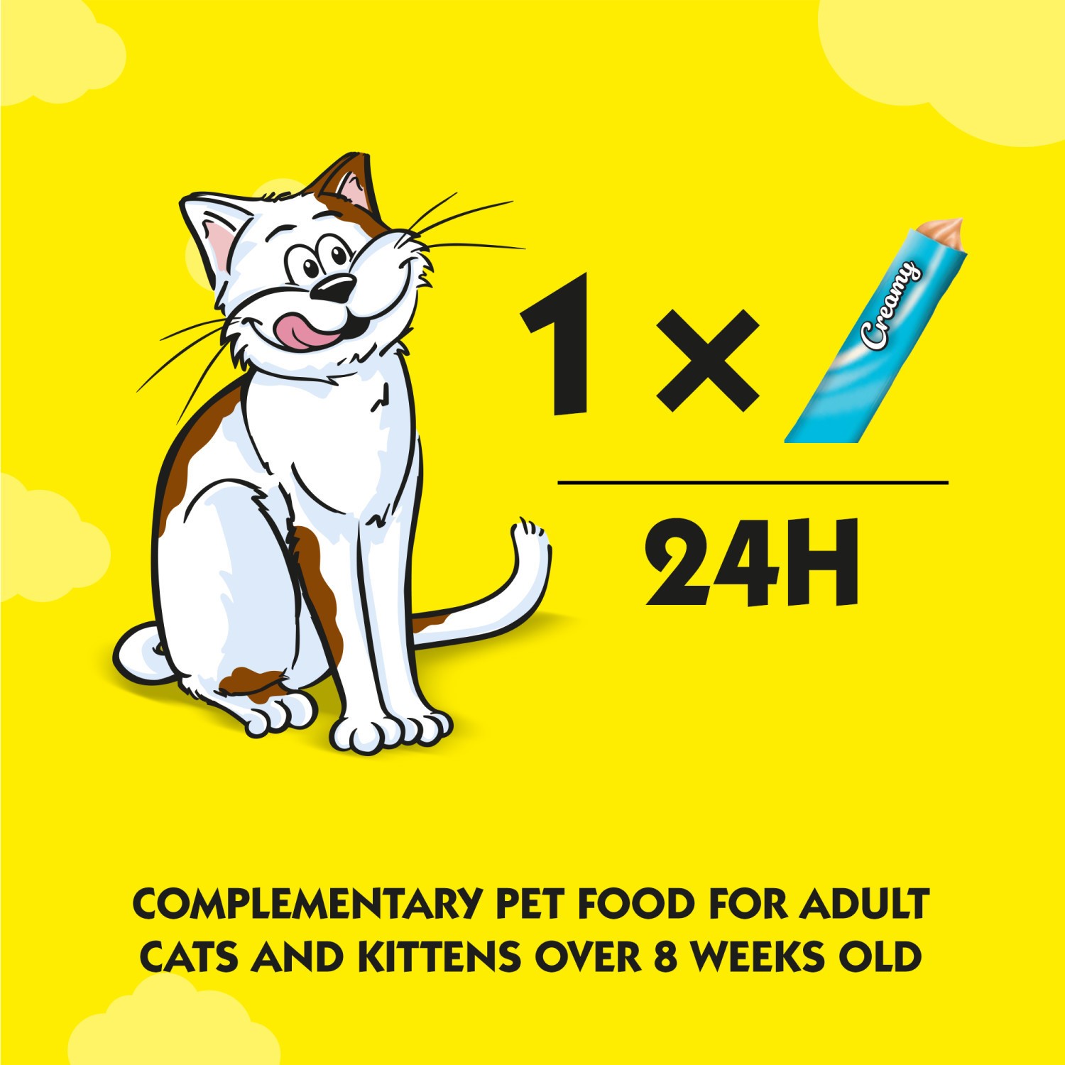 44 x 10g Dreamies Creamy Adult Cat & Kitten Treats Scrumptious Salmon 11x40g