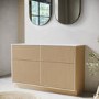 1250mm Wooden Freestanding Countertop Double Vanity Unit - Matira