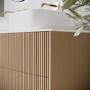 650mm Wooden Fluted Freestanding Countertop Vanity Unit - Matira
