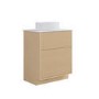 650mm Wooden Freestanding Countertop Vanity Unit with Round Basin - Matira