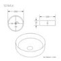 650mm Fluted Freestanding Wooden Countertop Vanity Unit with Black Worktop and Round Basin -Matira