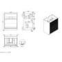 650mm Black Wooden Freestanding Countertop Vanity Unit with Wood Effect Worktop and Round Basin- Matira