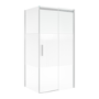 1000x800mm Chrome Frameless Fluted Glass Sliding Shower Enclosure Left Hand - Matira