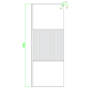 1000x800mm Chrome Frameless Fluted Glass Sliding Shower Enclosure Left Hand - Matira