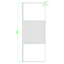 1000x800mm Ribbed / Fluted Glass Sliding Shower Enclosure Left Hand - Matira