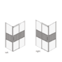 Ribbed Glass 1000x800mm Sliding Shower Enclosure Right Hand - Matira