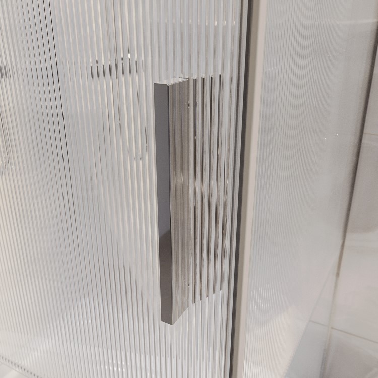 Ribbed Glass 1000x800mm Sliding Shower Enclosure Right Hand - Matira
