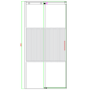 Ribbed Glass 1000x800mm Sliding Shower Enclosure Right Hand - Matira