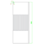 Ribbed Glass 1000x800mm Sliding Shower Enclosure Right Hand - Matira
