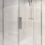 Ribbed / Fluted Glass 1200x800mm Sliding Shower Enclosure Left Hand - Matira