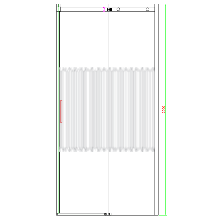 Ribbed / Fluted Glass 1200x800mm Sliding Shower Enclosure Left Hand - Matira