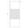 Ribbed / Fluted Glass 1200x800mm Sliding Shower Enclosure Left Hand - Matira