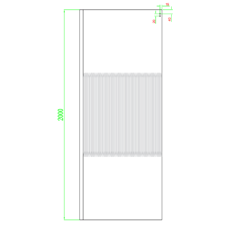 Ribbed / Fluted Glass 1200x800mm Sliding Shower Enclosure Left Hand - Matira