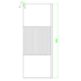 1200x800mm Chrome Frameless Fluted Glass Sliding Shower Enclosure Right Hand - Matira