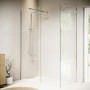 1600x800mm Ribbed Glass Wetroom Shower Screen Enclosure - Matira