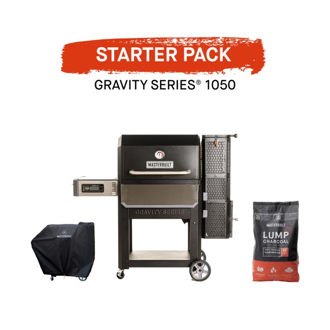 Masterbuilt Gravity Series 1050 Charcoal BBQ Grill with Starter Pack