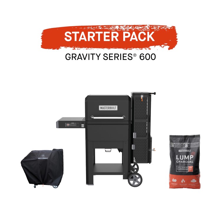 Masterbuilt Gravity Series 600 Charcoal BBQ Grill with Starter Pack