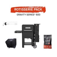 Masterbuilt Gravity Series 600 Charcoal BBQ Grill with Rotisserie Pack
