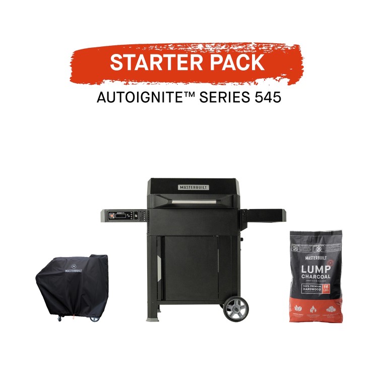 Masterbuilt AutoIgnite Series 545 Charcoal BBQ Grill with Starter Pack