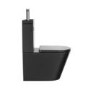 Matt Black Close Coupled Closed Back Toilet with Chrome Fittings & Sink on Top - Legend